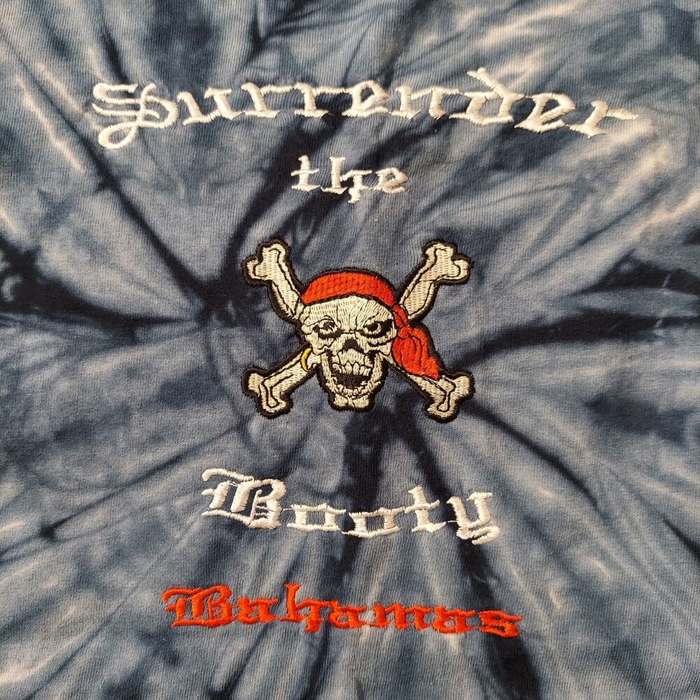 Pirate Shirt Mens Medium Surrender The Booty Bahamas Tie-Dye Short Sleeve Tee